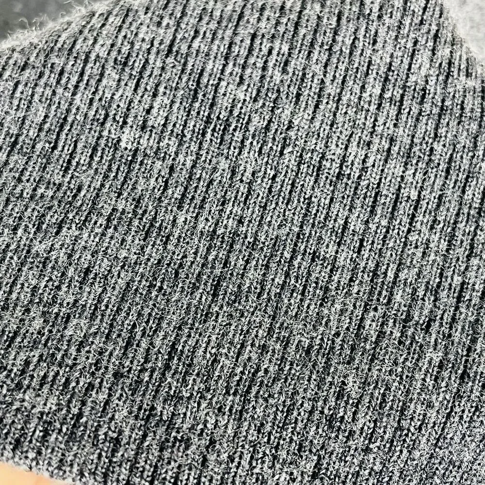 Philosophy Republic 100% Wool Ribbed Turtleneck Sweater Charcoal Gray L